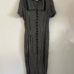 Striped Black and Grey Dress